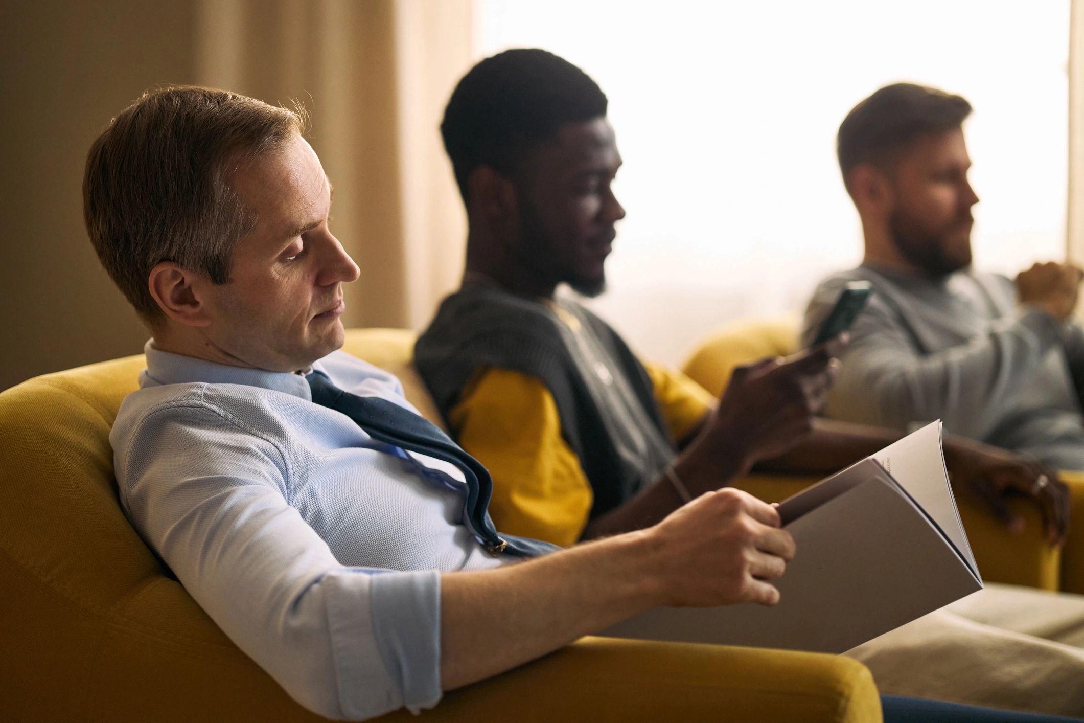 People connecting in a relaxed community setting